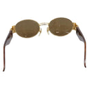 Gianni Versace Sunglasses Plastic Brown Gold Auth bs36896-3