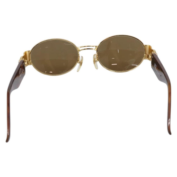 Gianni Versace Sunglasses Plastic Brown Gold Auth bs36896