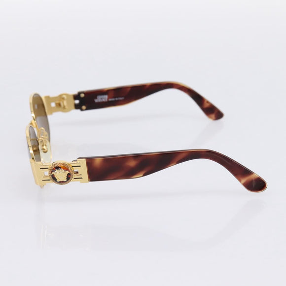 Gianni Versace Sunglasses Plastic Brown Gold Auth bs36896