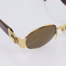 Gianni Versace Sunglasses Plastic Brown Gold Auth bs36896-8