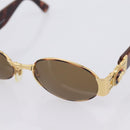 Gianni Versace Sunglasses Plastic Brown Gold Auth bs36896-9