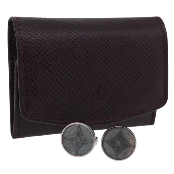LOUIS VUITTON Buton de Manchette Fleur Cuffs Ag925 Silver M65055 LV Auth bs36897