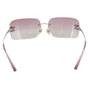 CHANEL Sunglasses Metal Silver CC Auth bs36898-3