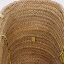 VALENTINO Hand Bag Raffia Beige Gold Auth bs36900V-18