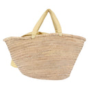 VALENTINO Hand Bag Raffia Beige Gold Auth bs36900V-2