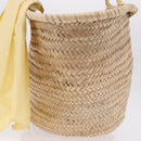 VALENTINO Hand Bag Raffia Beige Gold Auth bs36900V-3