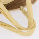 VALENTINO Hand Bag Raffia Beige Gold Auth bs36900V-7