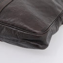 GUCCI GG Canvas Guccissima Bag Leather Dark Brown Gold 201480 Auth bs36901-14