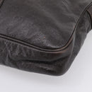 GUCCI GG Canvas Guccissima Bag Leather Dark Brown Gold 201480 Auth bs36901-16
