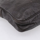 GUCCI GG Canvas Guccissima Bag Leather Dark Brown Gold 201480 Auth bs36901-9