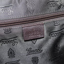 GUCCI GG Canvas Guccissima Bag Leather Dark Brown Gold 201480 Auth bs36901-19