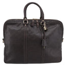 GUCCI GG Canvas Guccissima Bag Leather Dark Brown Gold 201480 Auth bs36901-13