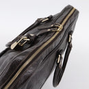 GUCCI GG Canvas Guccissima Bag Leather Dark Brown Gold 201480 Auth bs36901-6