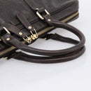 GUCCI GG Canvas Guccissima Bag Leather Dark Brown Gold 201480 Auth bs36901-7