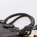 GUCCI GG Canvas Guccissima Bag Leather Dark Brown Gold 201480 Auth bs36901-8