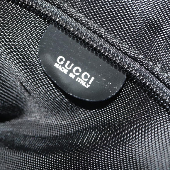 GUCCI Garment Cover Nylon Black Silver Auth bs36902
