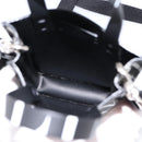 VALENTINO Smartphone Shoulder Bag Leather 2way Black Silver Auth bs36903V-12