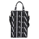 VALENTINO Smartphone Shoulder Bag Leather 2way Black Silver Auth bs36903V-2