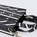 VALENTINO Smartphone Shoulder Bag Leather 2way Black Silver Auth bs36903V-6