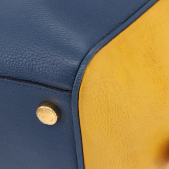 LOUIS VUITTON Miralis Haute Maroquinerie Hand Bag Leather Blue LV Auth bs36904