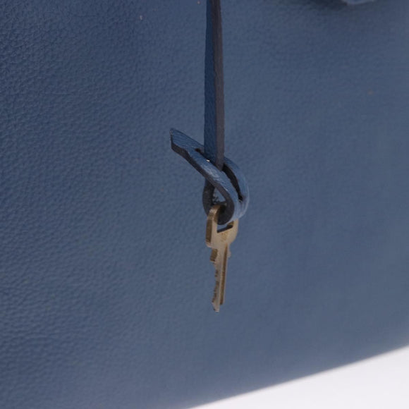 LOUIS VUITTON Miralis Haute Maroquinerie Hand Bag Leather Blue LV Auth bs36904