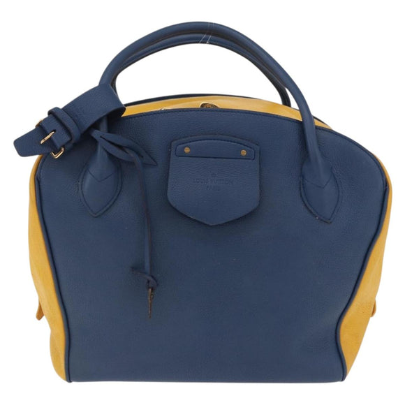 LOUIS VUITTON Miralis Haute Maroquinerie Hand Bag Leather Blue LV Auth bs36904