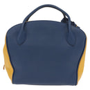 LOUIS VUITTON Miralis Haute Maroquinerie Hand Bag Leather Blue LV Auth bs36904-2