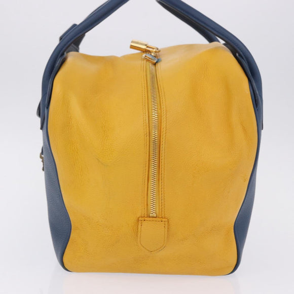 LOUIS VUITTON Miralis Haute Maroquinerie Hand Bag Leather Blue LV Auth bs36904