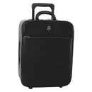 BALLY Carry Case Leather Black Silver Auth bs36906-1