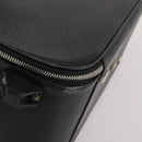 BALLY Carry Case Leather Black Silver Auth bs36906-18