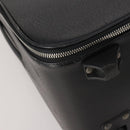 BALLY Carry Case Leather Black Silver Auth bs36906-19