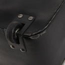 BALLY Carry Case Leather Black Silver Auth bs36906-20