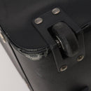 BALLY Carry Case Leather Black Silver Auth bs36906-10