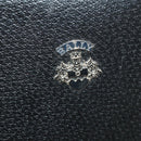 BALLY Carry Case Leather Black Silver Auth bs36906-21