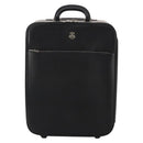 BALLY Carry Case Leather Black Silver Auth bs36906-13