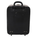 BALLY Carry Case Leather Black Silver Auth bs36906-2