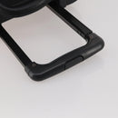 BALLY Carry Case Leather Black Silver Auth bs36906-9