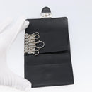 GUCCI Key Case Leather Black Silver Auth bs36907-8