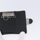 GUCCI Key Case Leather Black Silver Auth bs36907-19