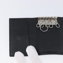 GUCCI Key Case Leather Black Silver Auth bs36907-20