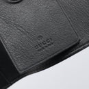 GUCCI Key Case Leather Black Silver Auth bs36907-21