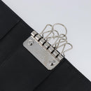 GUCCI Key Case Leather Black Silver Auth bs36907-9