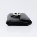 GUCCI Key Case Leather Black Silver Auth bs36907-3