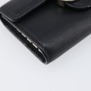GUCCI Key Case Leather Black Silver Auth bs36907-14