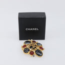 CHANEL Brooch Metal Gold CC Auth bs36908M-12