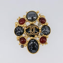 CHANEL Brooch Metal Gold CC Auth bs36908M-13