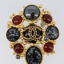 CHANEL Brooch Metal Gold CC Auth bs36908M-3