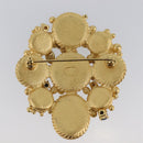 CHANEL Brooch Metal Gold CC Auth bs36908M-7