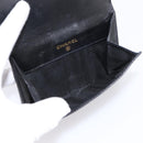 CHANEL COCO Mark Bifold Wallet Caviar Skin Black Gold CC Auth bs36909-8