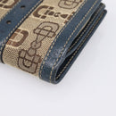 GUCCI Bifold Wallet Canvas Beige Gold Auth bs36910A-10